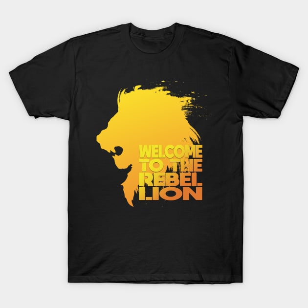 Lion "Welcome to the Rebellion" T-Shirt by Drunk3po